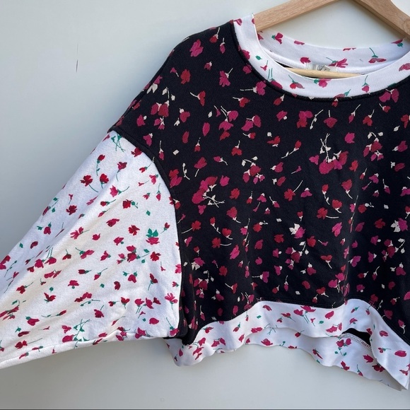 Joie Caleigh Mi Amor Floral Crewneck Oversized Pullover Sweatshirt Size S - Picture 5 of 9